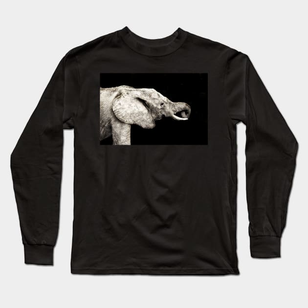 Rustic Elephant Long Sleeve T-Shirt by sanityfound